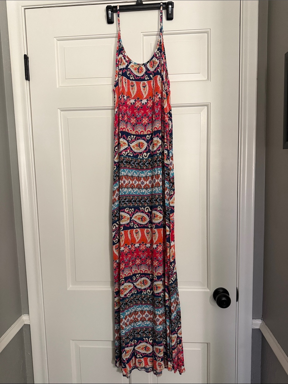 easel Multicolor Paisley Print Maxi Dress